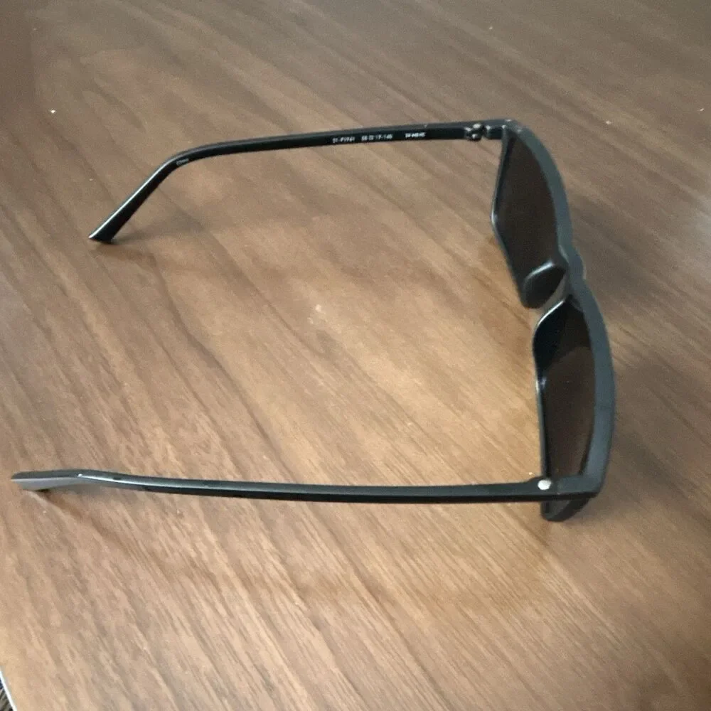 Revel  P1961 Rectangle Sunglasses Black Frame/Black Size 55-17-140 pre owned